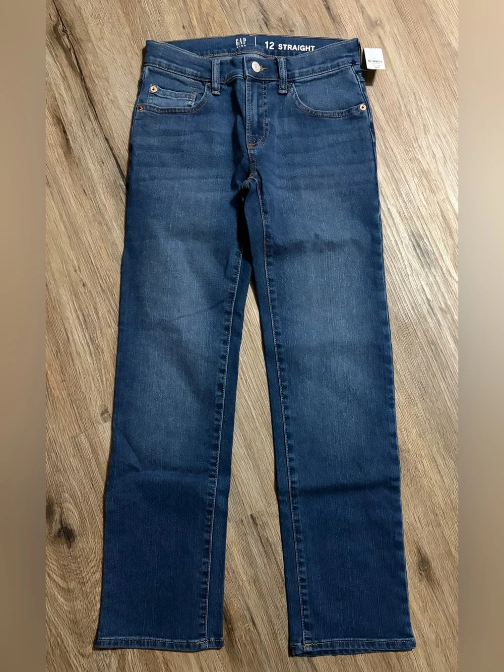 GAP - Straight Leg Dark Blue Denim Jeans - Size 12